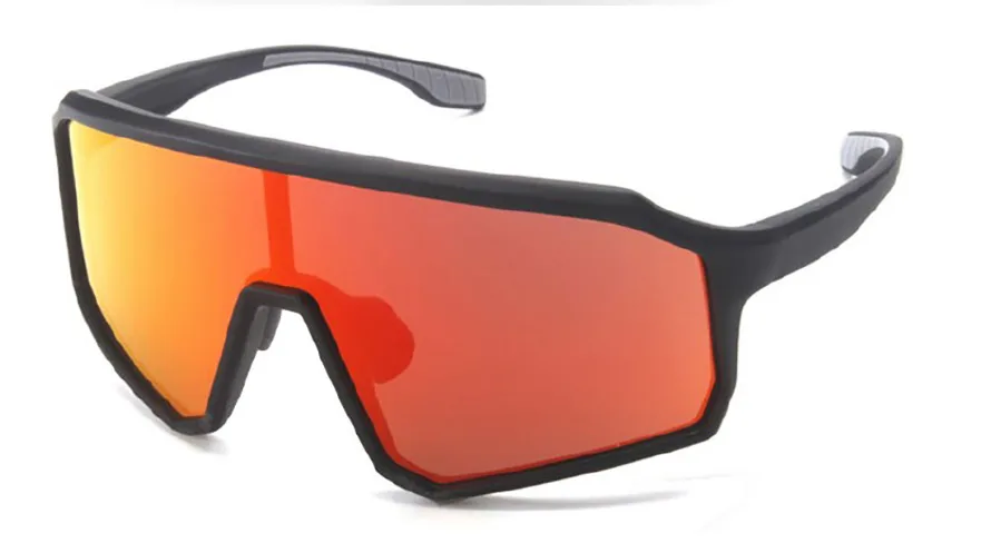 GAFA G-SPORT MOD. KN01-01 NEGRO LENTE MARRON ESPEJO ROJO 129-0-132 + ESTUCHE