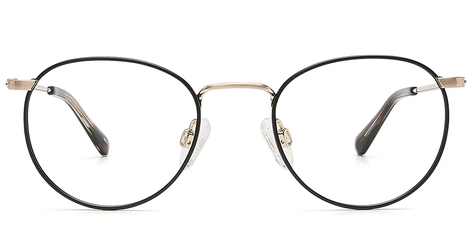 HEYELANDER H2112 BOYD SMALL Titanio Unisex Negro y dorado 47-20-140