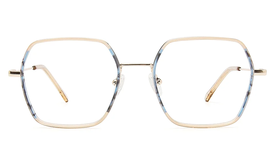 HEYELANDER H9304 CHLOE Metal/Acetato Mujer Beige/Azul 51-19-140