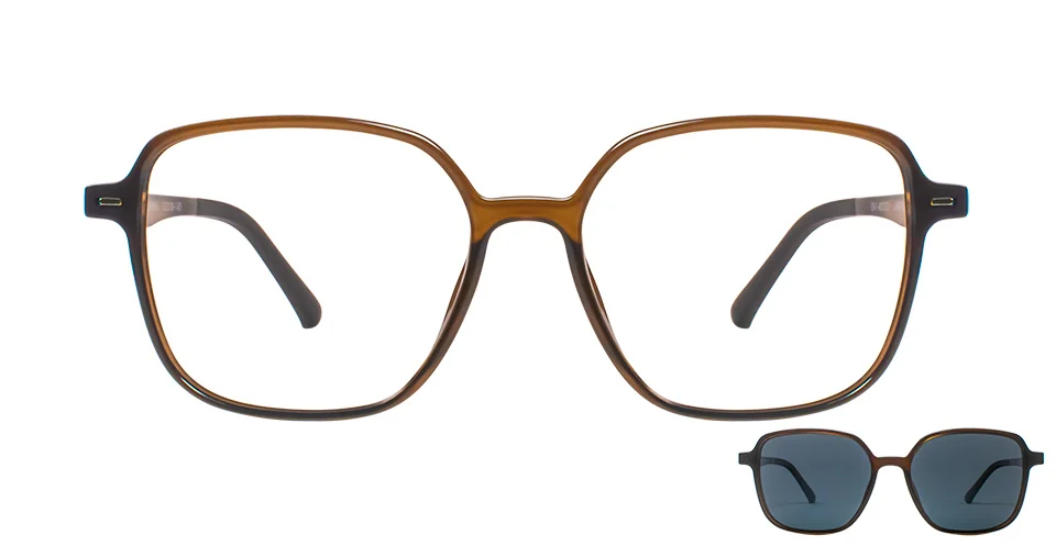 MONT LILU ULTEM MOD. TULIPAN MARRON 53X17 + CLIP SOL POLARIZADO